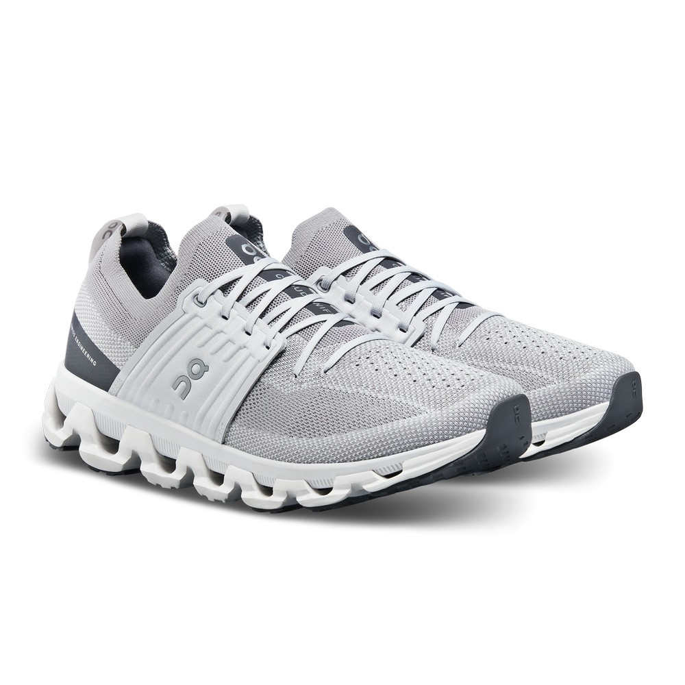 On |Men QC Cloudswift 3 Road Running Shoes Alloy / Glacier | DD80-K9IW