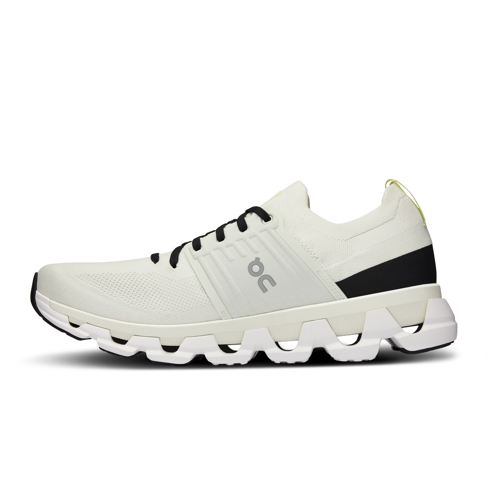 On |Men QC Cloudswift 3 Road Running Shoes Ivory / Black | LQ88-G9BR