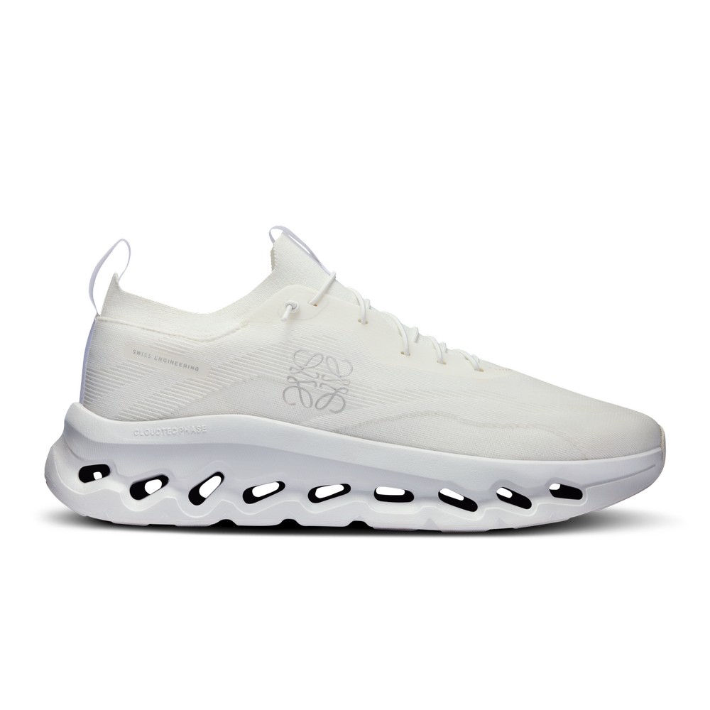 On |Men QC Cloudtilt LOEWE Lifestyle Shoes All White | DY91-V3NV