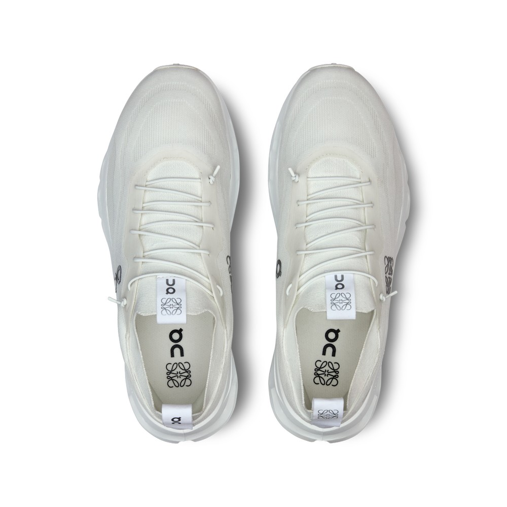 On |Men QC Cloudtilt LOEWE Lifestyle Shoes All White | DY91-V3NV