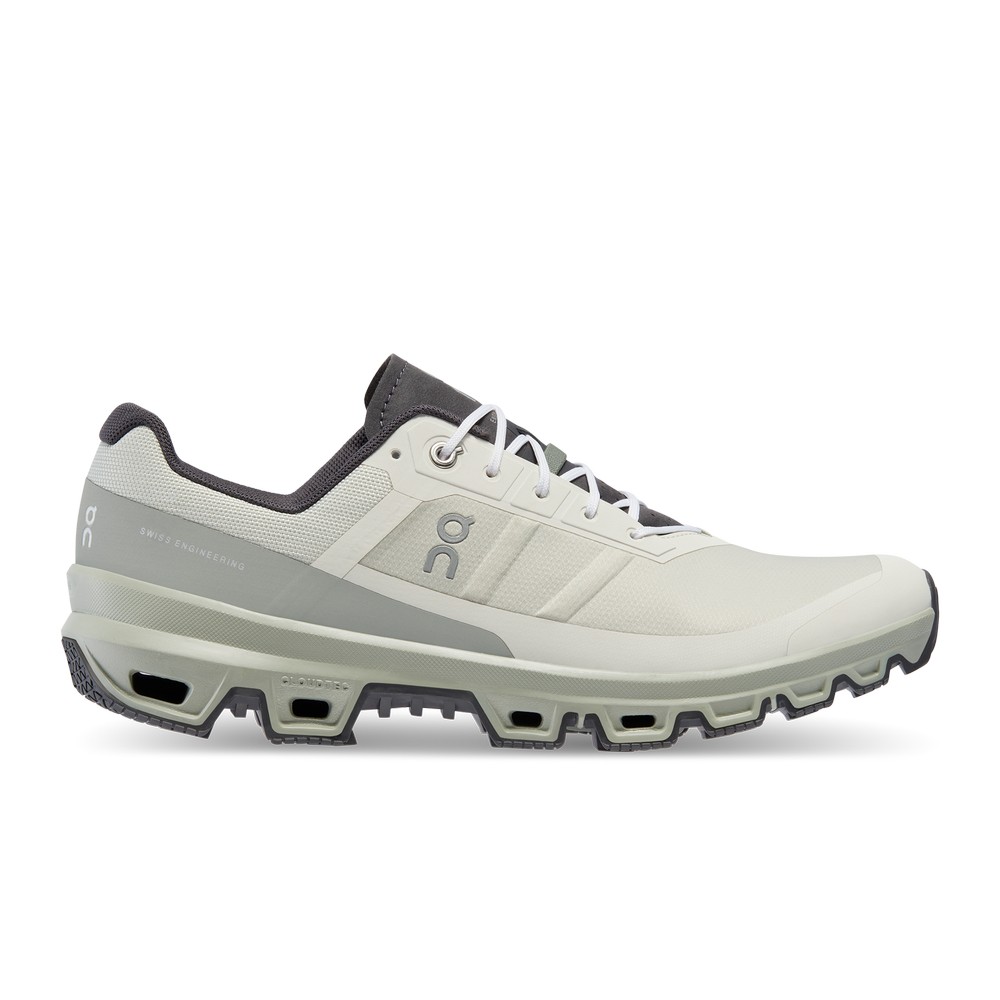 On |Men QC Cloudventure Trail Running Shoes Ice / Kelp | VP56-P3FO