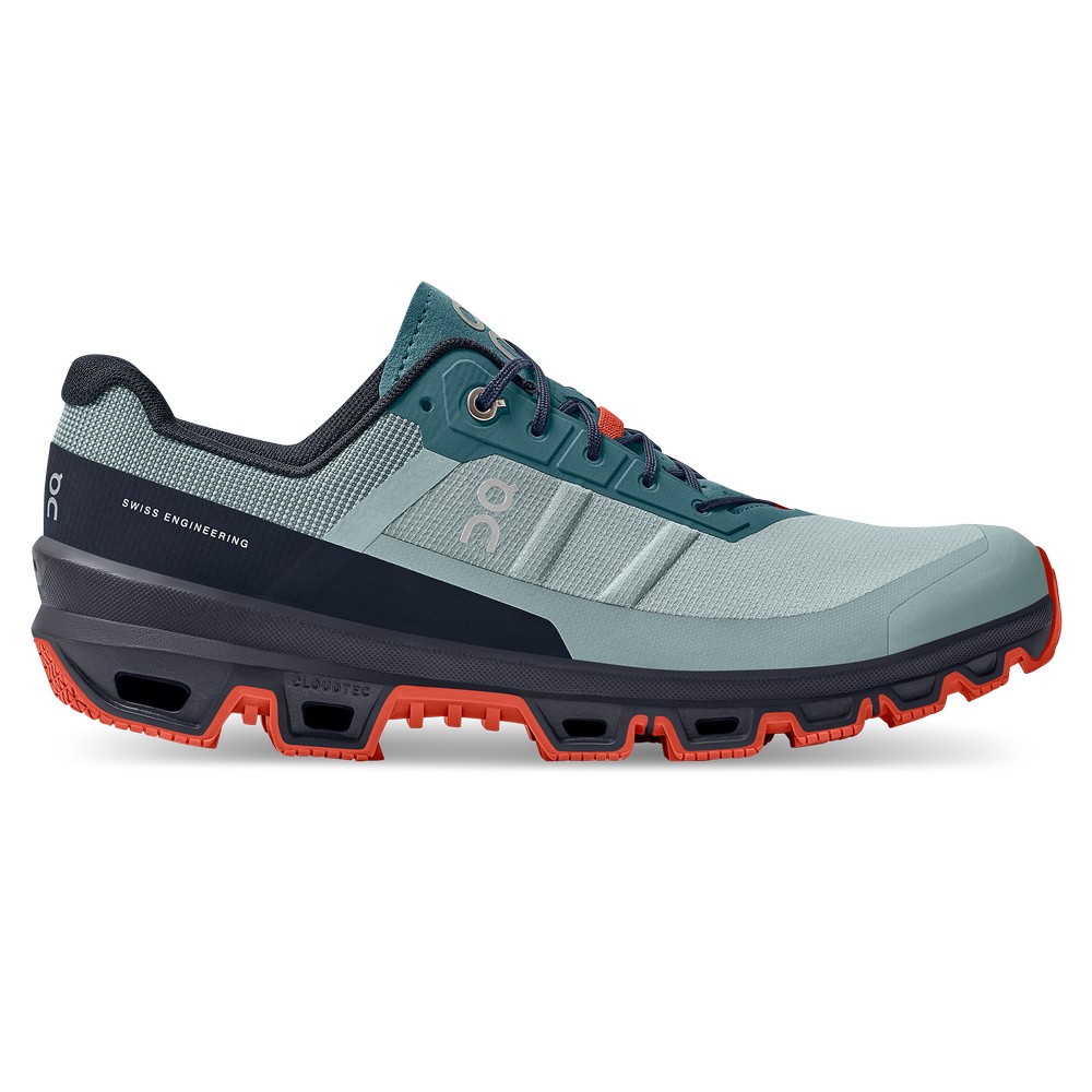 On |Men QC Cloudventure Trail Running Shoes Cobble / Ink | QS67-X1FF