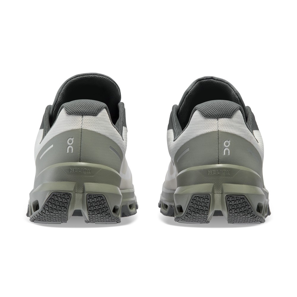 On |Men QC Cloudventure Waterproof Trail Running Shoes Ice / Kelp | UQ97-J9PM