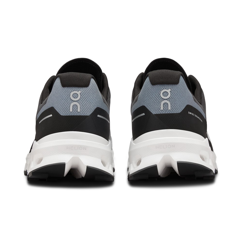 On |Men QC Cloudvista Trail Running Shoes Black / White | VH21-Y9BP