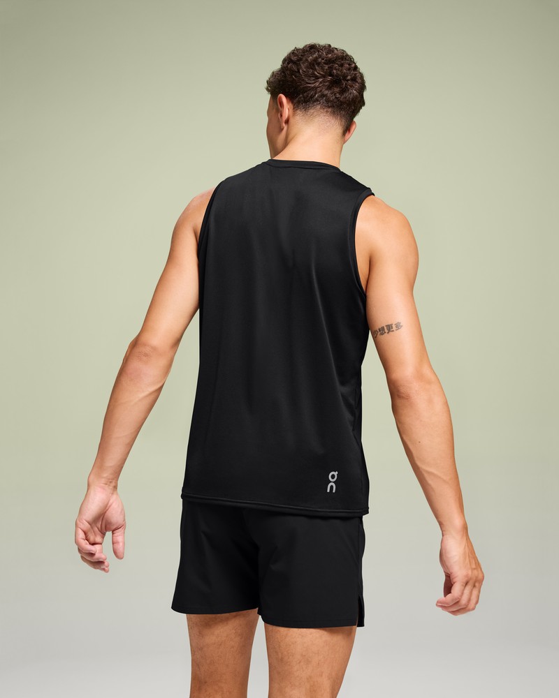 On |Men QC Core Tank Tops and T-shirts Black | OU42-K3VM