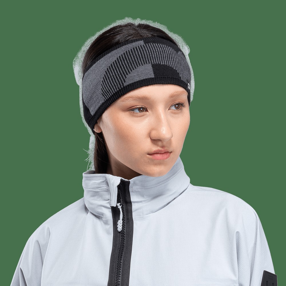 On |Men QC Explorer Merino Headband Headwear Rock | Black | MO94-V7AV