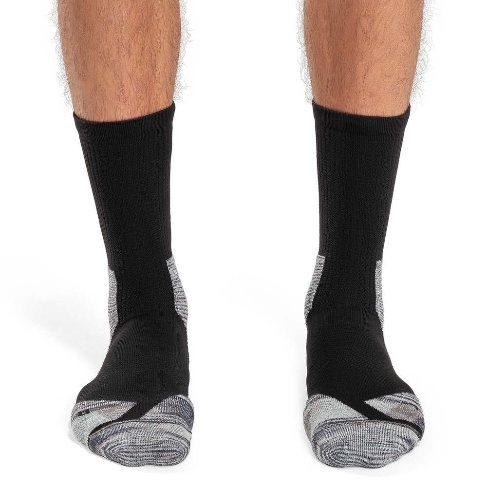 On |Men QC Explorer Merino Sock Socks Black | Glacier | MF90-X5KM