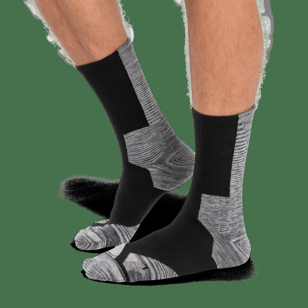 On |Men QC Explorer Merino Sock Socks Black | Glacier | MF90-X5KM