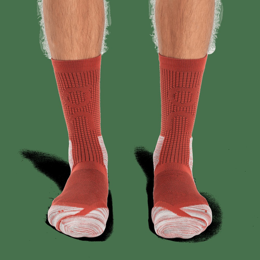 On |Men QC Explorer Merino Sock Socks Chili | Red | KZ92-U6UL