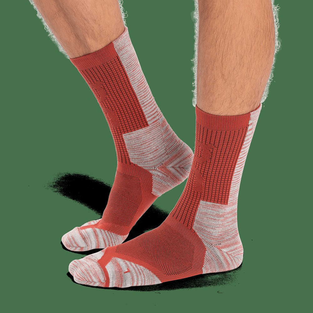 On |Men QC Explorer Merino Sock Socks Chili | Red | KZ92-U6UL