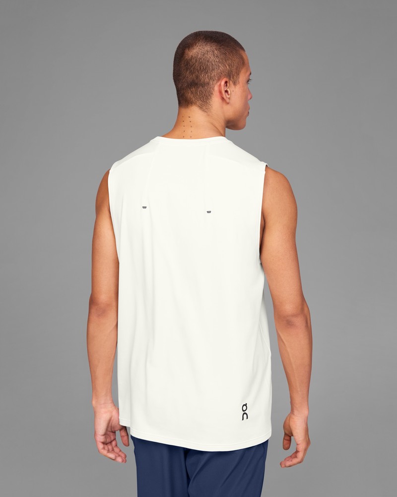 On |Men QC Focus Tank Tops and T-shirts White | KG47-A4OQ