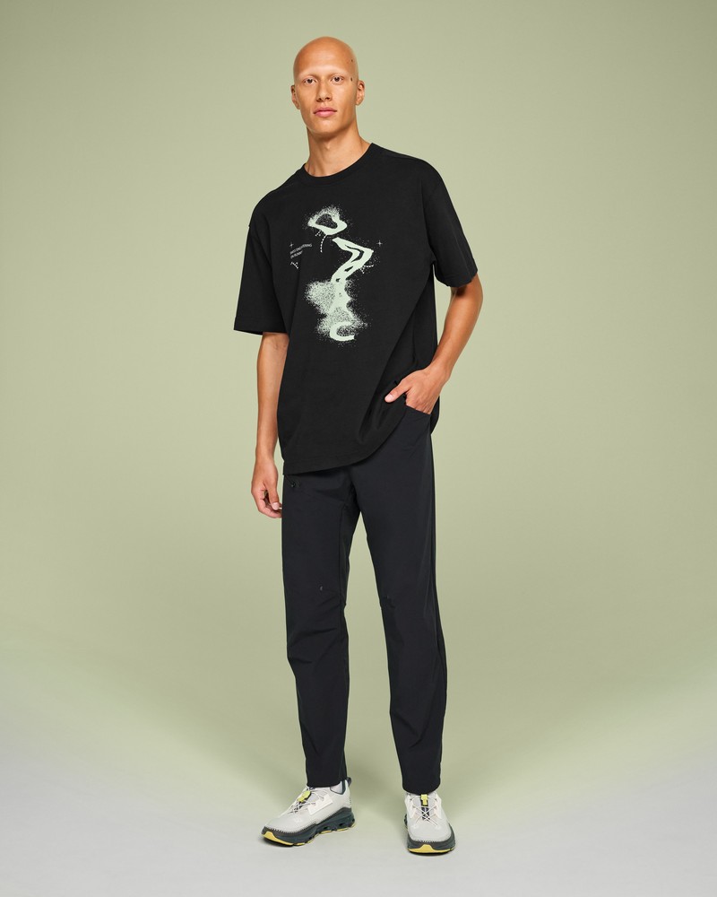 On |Men QC Graphic Club T Tops and T-shirts Black / Creek | US88-Z1BX