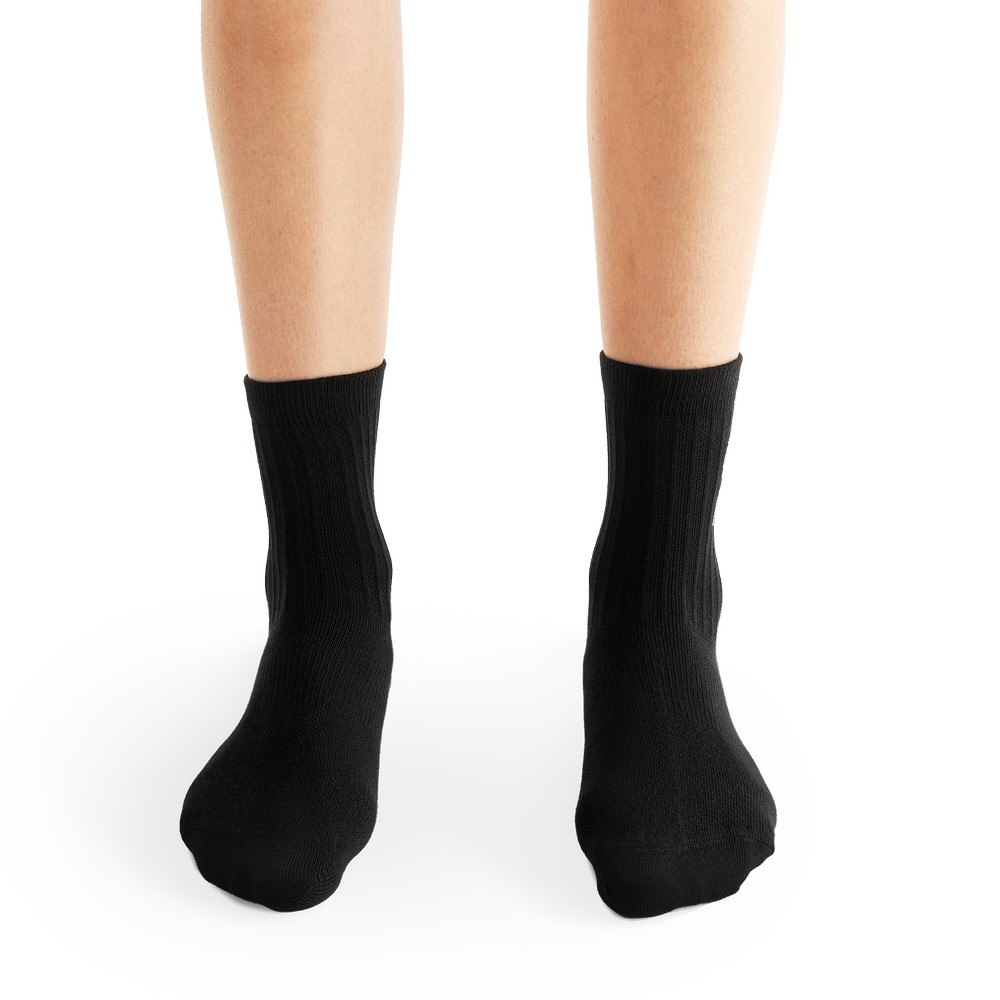 On |Men QC Logo Sock 3-Pack Socks Black | XT01-M5VW