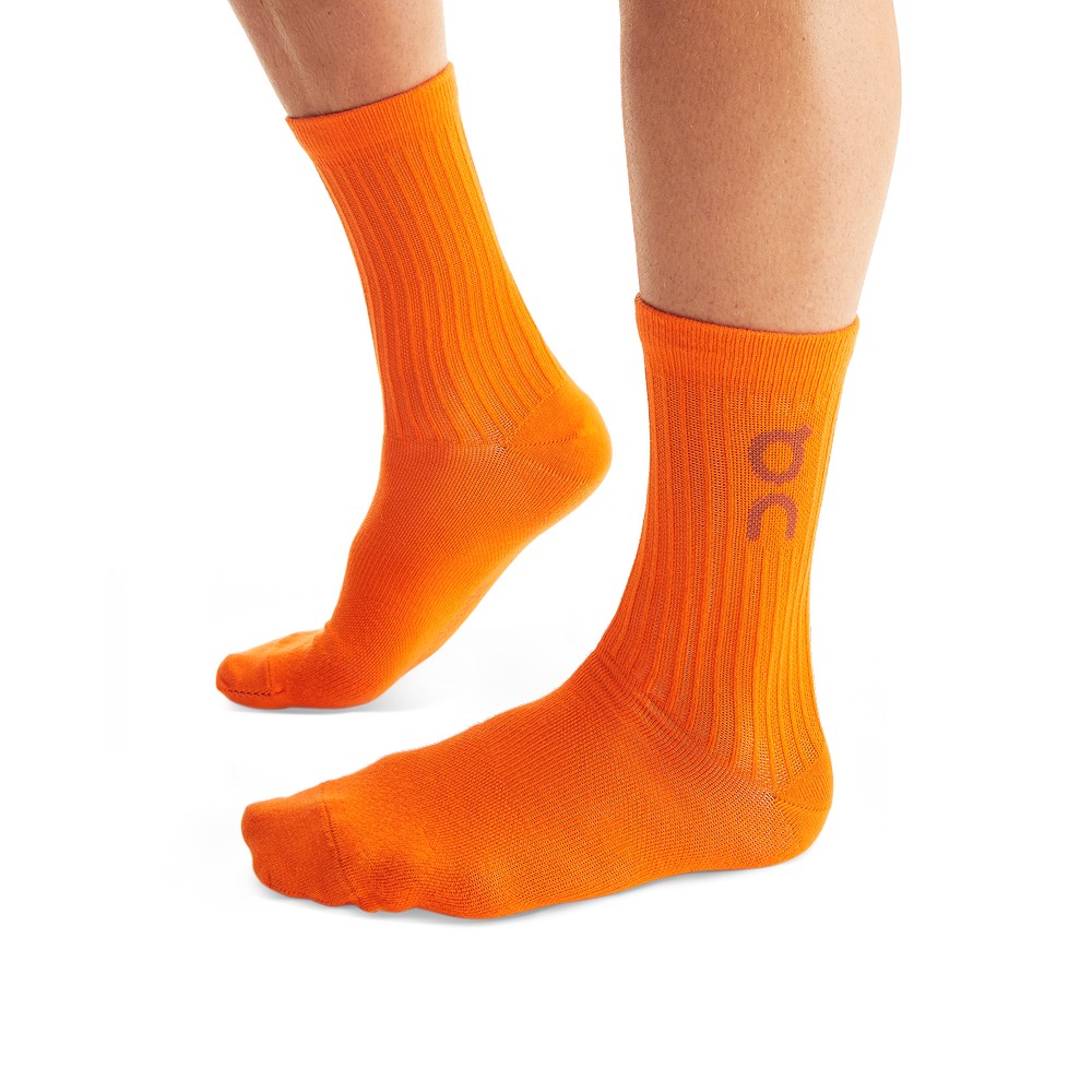 On |Men QC Logo Sock 3-Pack Socks Comet | Flame | XU14-W2JN