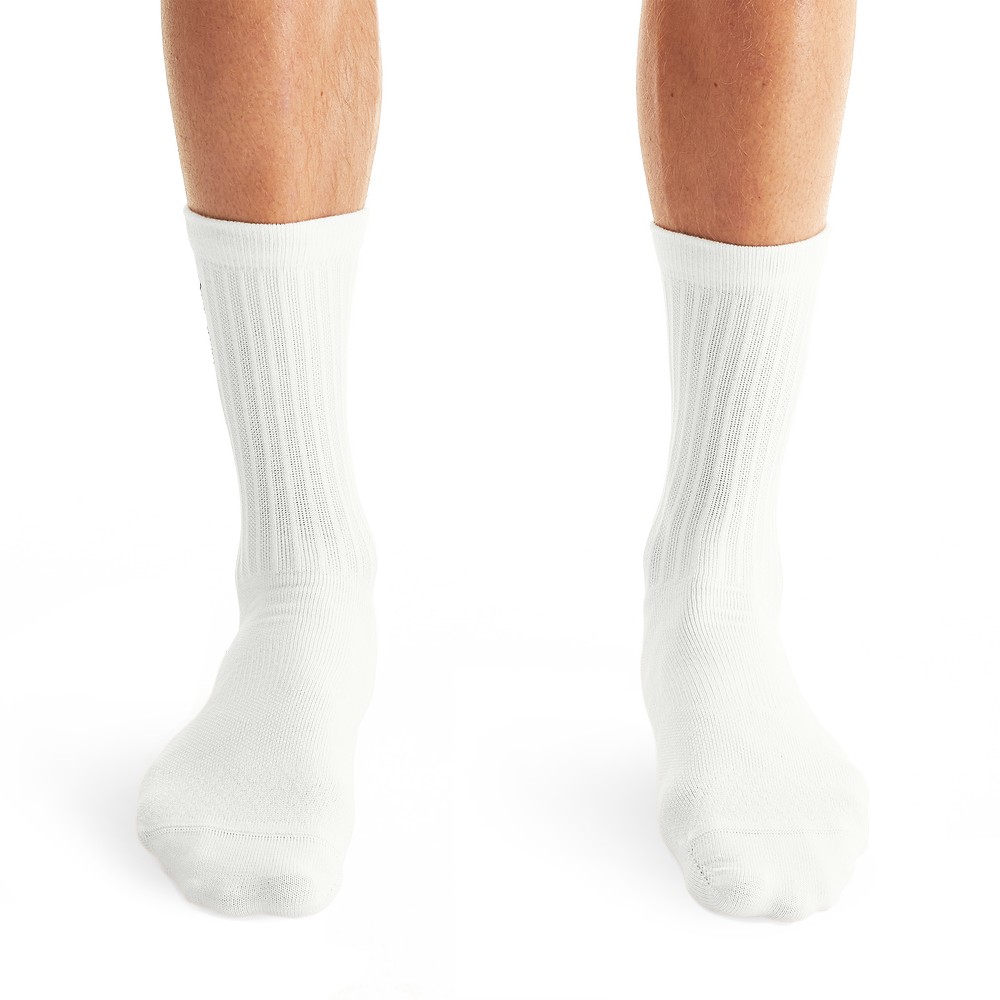 On |Men QC Logo Sock 3-Pack Socks White | UJ65-M7DI