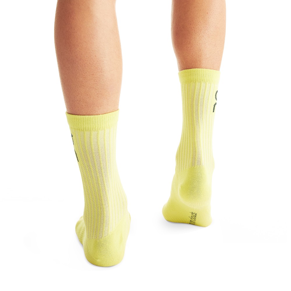 On |Men QC Logo Sock 3-Pack Socks Zest | Stratosphere | JF87-P5GD