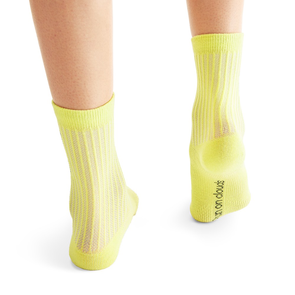 On |Men QC Logo Sock 3-Pack Socks Zest | Stratosphere | JF87-P5GD