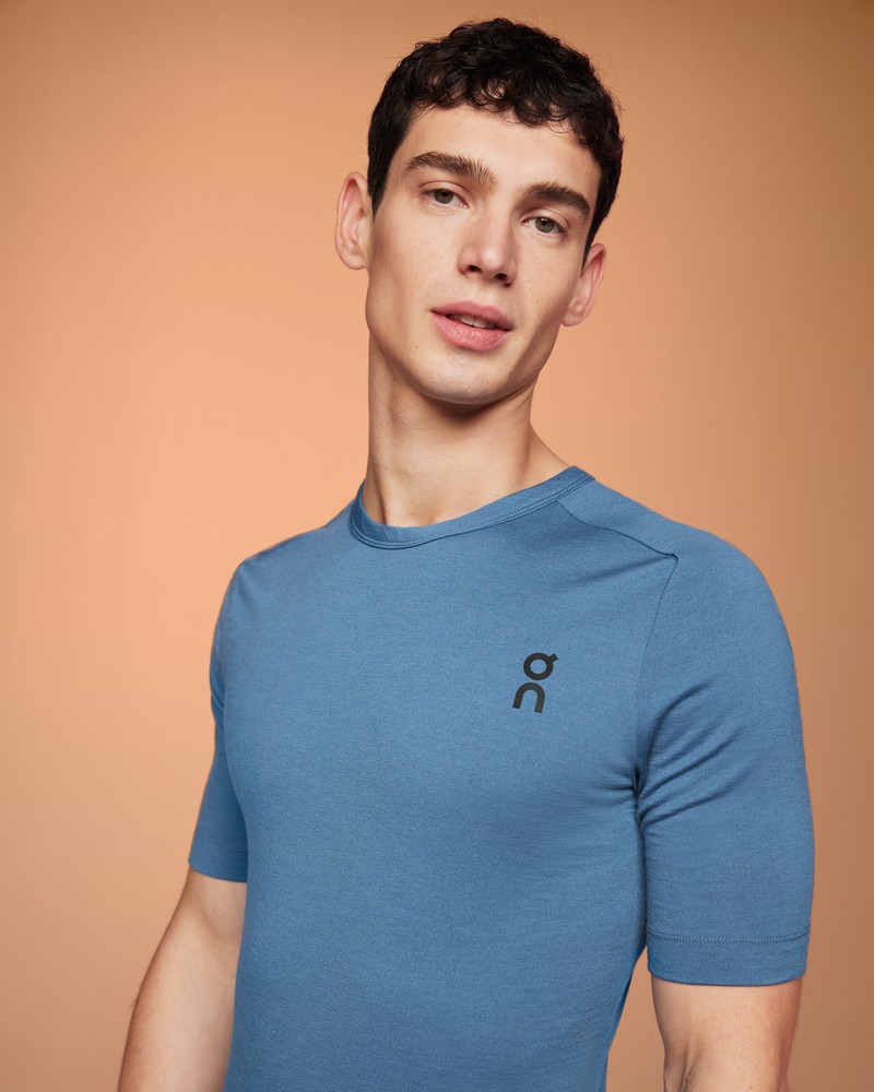 On |Men QC Merino-T Tops and T-shirts Stellar | EQ31-N0QP