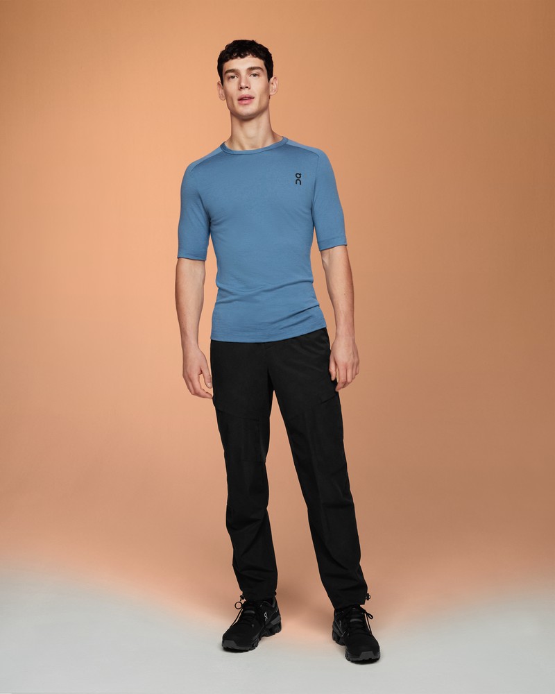 On |Men QC Merino-T Tops and T-shirts Stellar | EQ31-N0QP