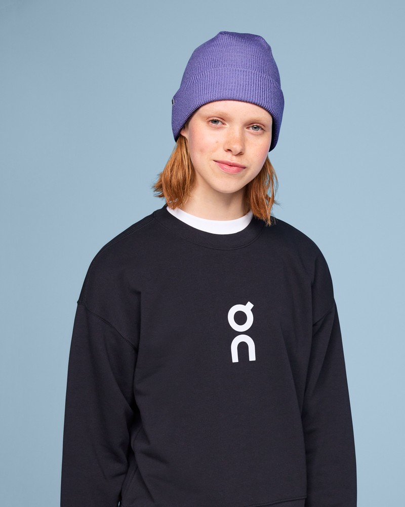 On |Men QC Merino Beanie Headwear Blueberry | JU63-J2IR