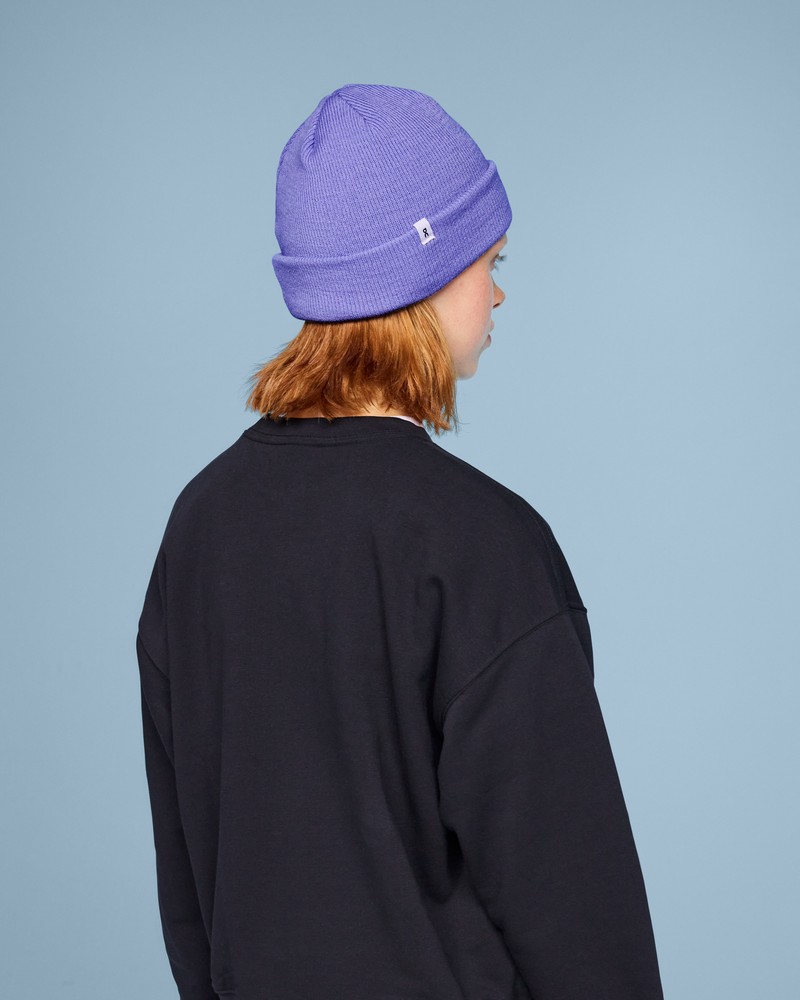 On |Men QC Merino Beanie Headwear Blueberry | JU63-J2IR