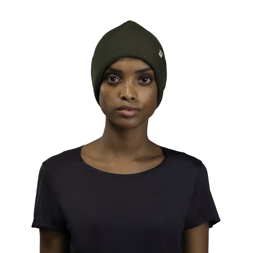 On |Men QC Merino Beanie Headwear Olive | QU04-Y7UF