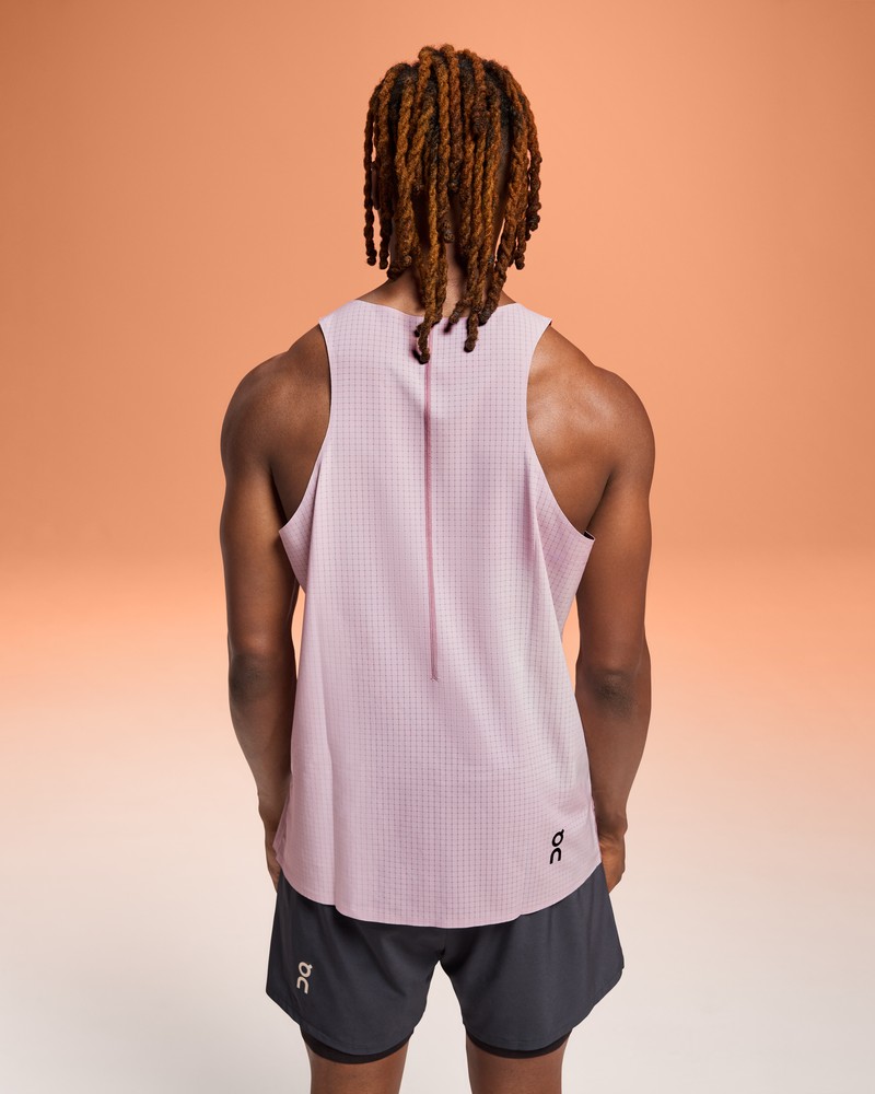 On |Men QC Pace Tank Tops and T-shirts Mauve | TP50-X6JI