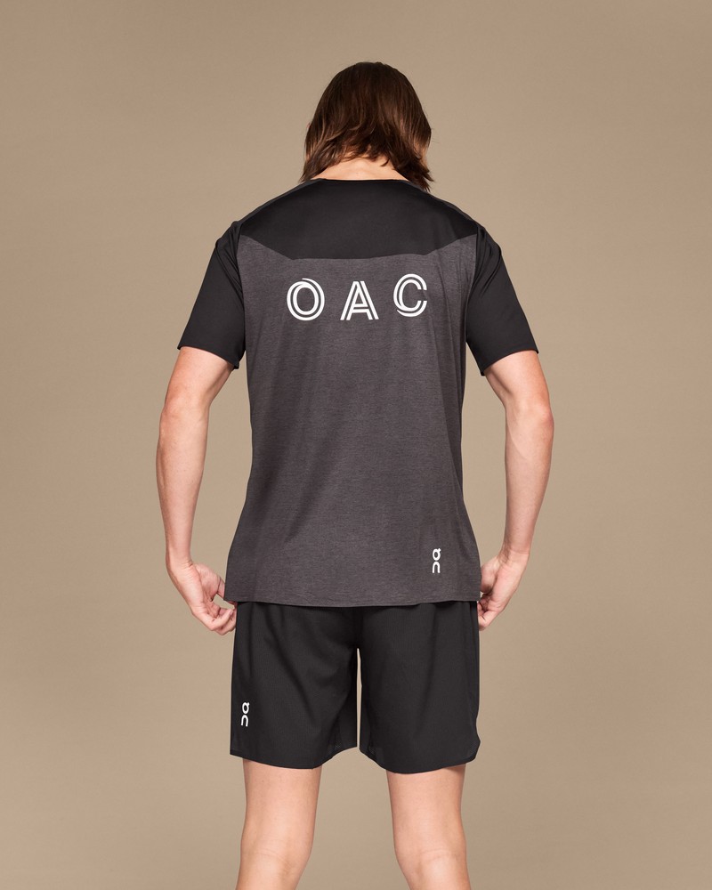 On |Men QC Performance-T OAC Tops and T-shirts Black | LY41-F5VH