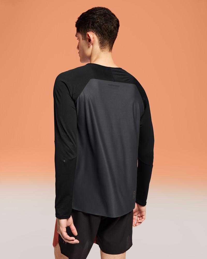 On |Men QC Performance Long-T Tops and T-shirts Black / Eclipse | SS50-L9TP