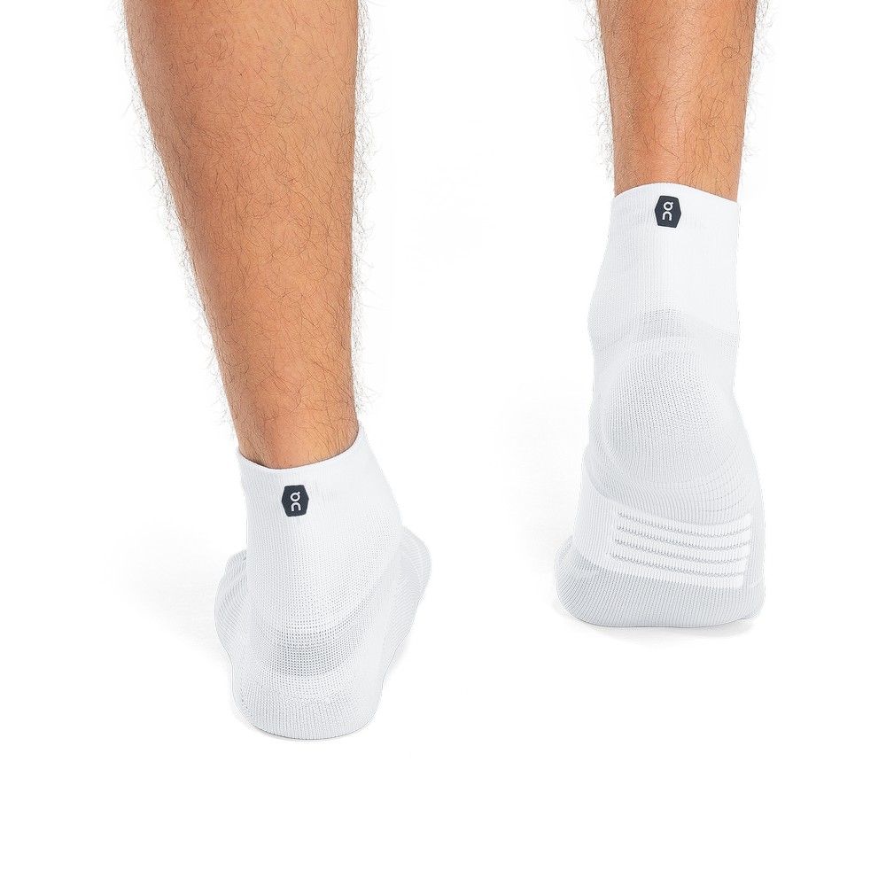 On |Men QC Performance Mid Sock Socks White | Ivory | SH80-A1SD