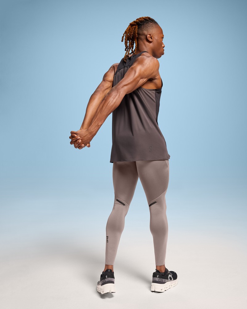 On |Men QC Performance Tights Tights & Leggings Ash | EJ61-W5FV