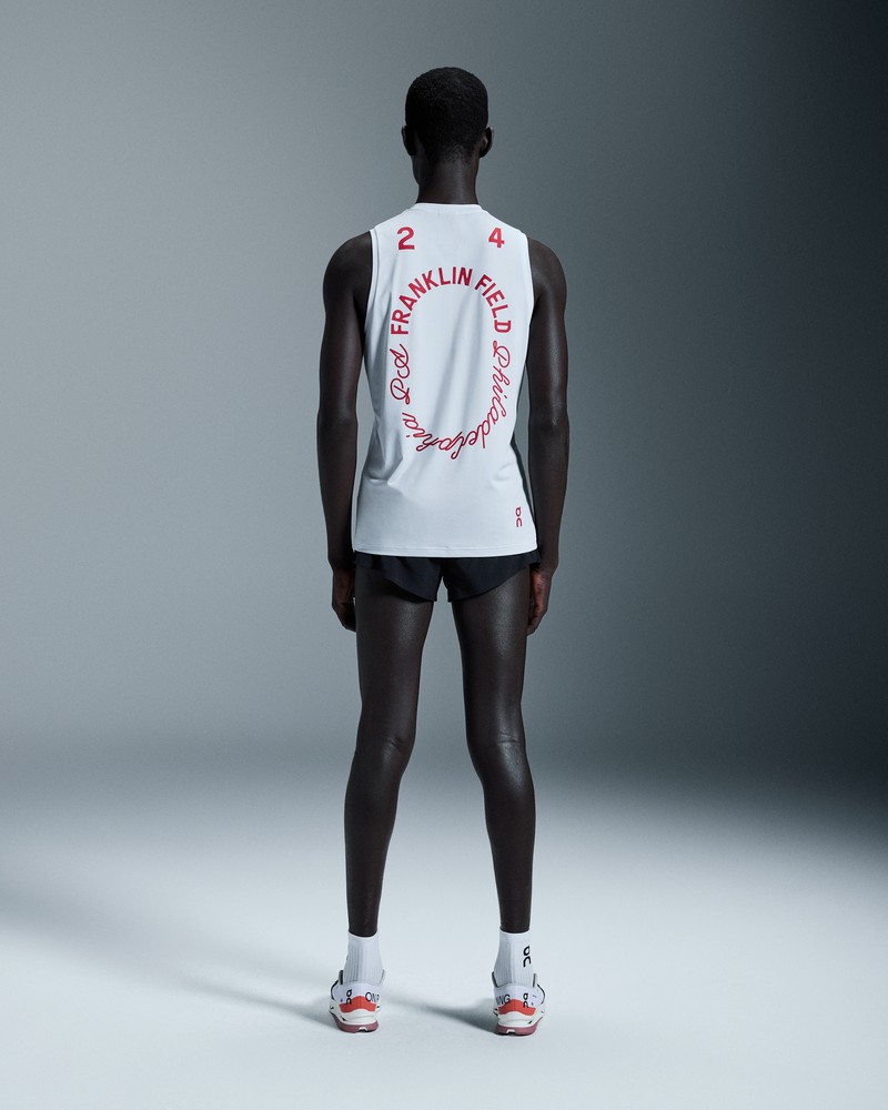 On |Men QC Singlet Penn Relays Tops and T-shirts Artic | VW36-N5XF