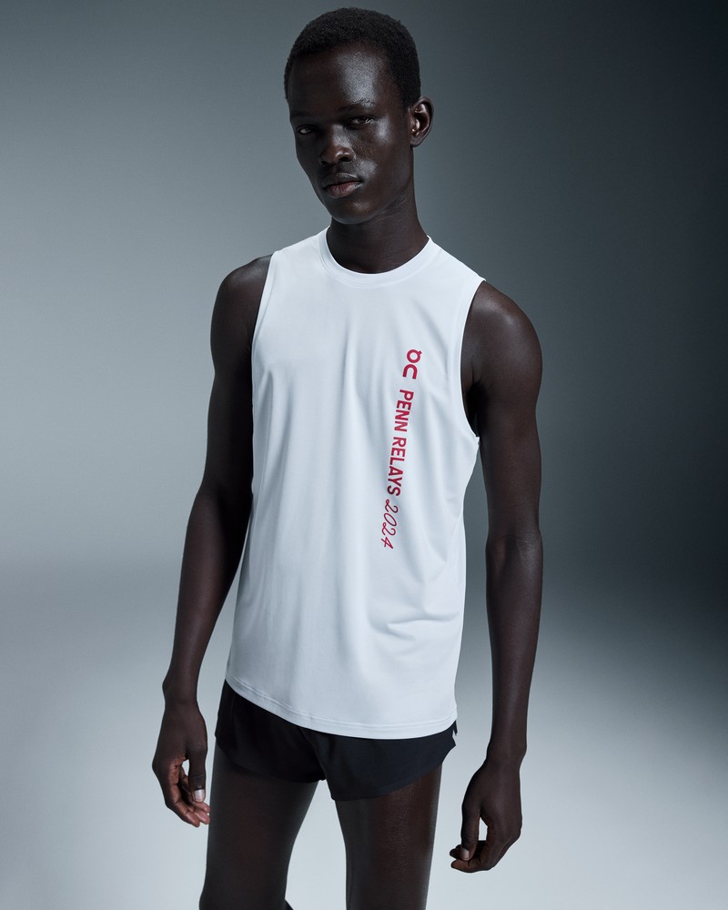 On |Men QC Singlet Penn Relays Tops and T-shirts Artic | VW36-N5XF