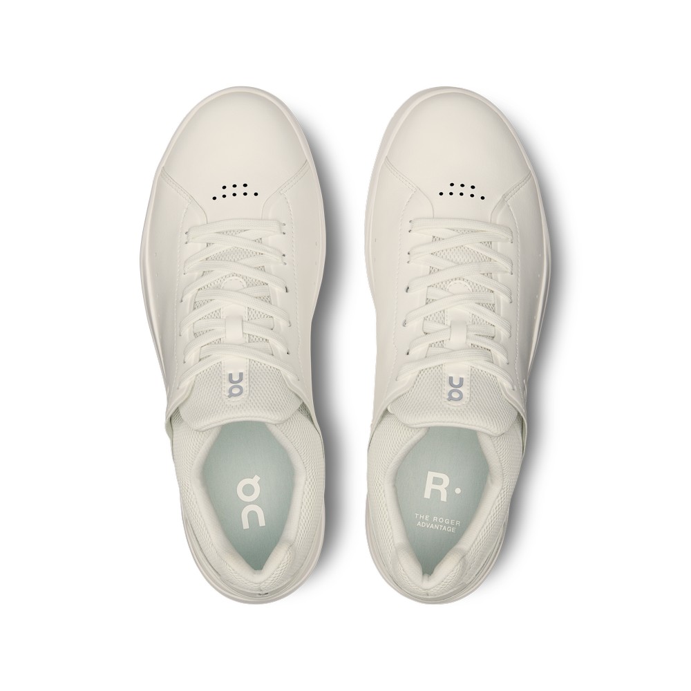 On |Men QC THE ROGER Advantage Lifestyle Shoes White / Undyed | NC86-I6QJ