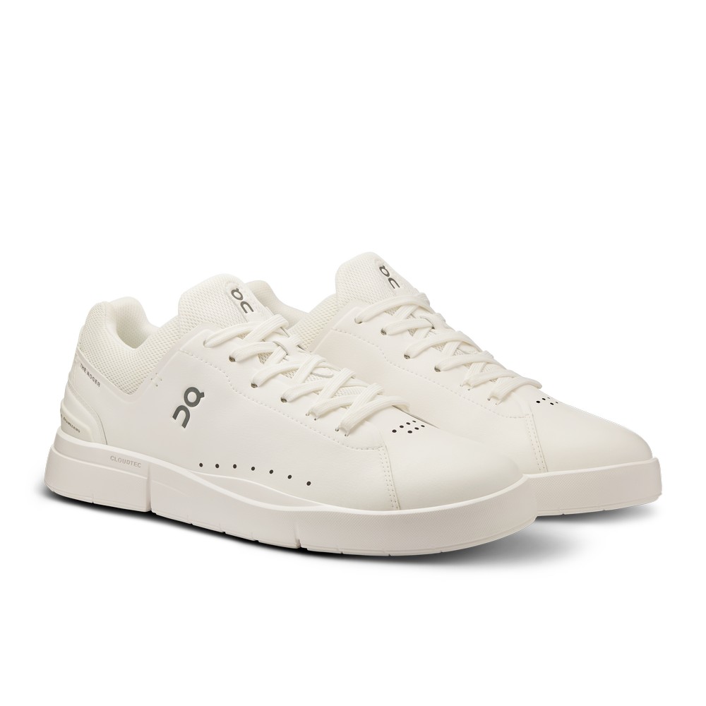 On |Men QC THE ROGER Advantage Lifestyle Shoes White / Undyed | NC86-I6QJ