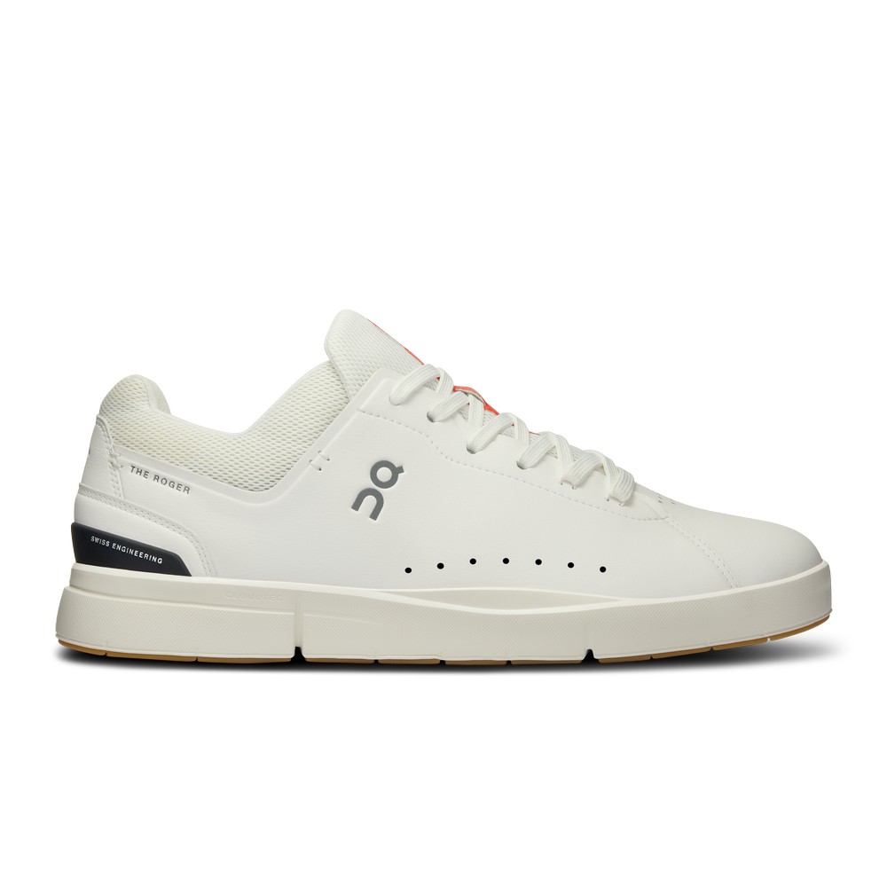 On |Men QC THE ROGER Advantage Lifestyle Shoes White / Spice | XO66-U3DL