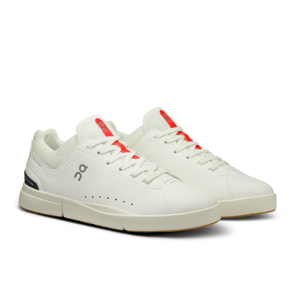 On |Men QC THE ROGER Advantage Lifestyle Shoes White / Spice | XO66-U3DL