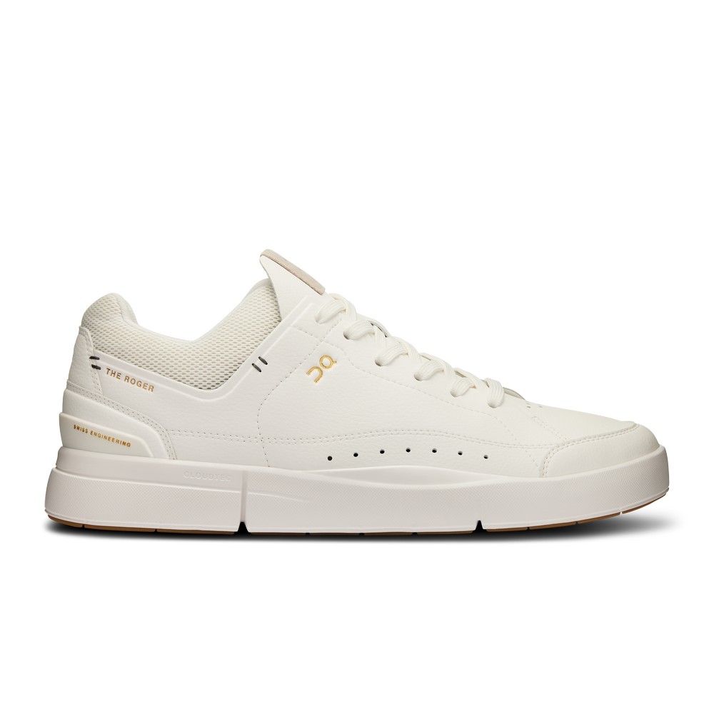 On |Men QC THE ROGER Centre Court Lifestyle Shoes White / Gum | AN82-C4HG