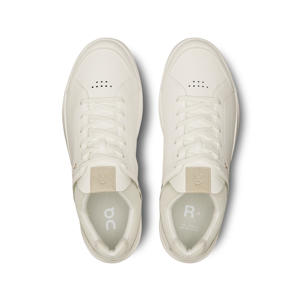 On |Men QC THE ROGER Centre Court Lifestyle Shoes White / Gum | AN82-C4HG