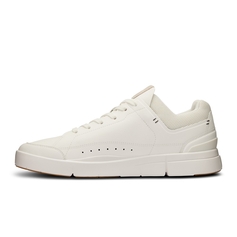 On |Men QC THE ROGER Centre Court Lifestyle Shoes White / Gum | AN82-C4HG