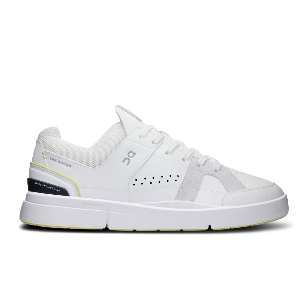 On |Men QC THE ROGER Clubhouse Lifestyle Shoes White / Acacia | BW49-M5DO