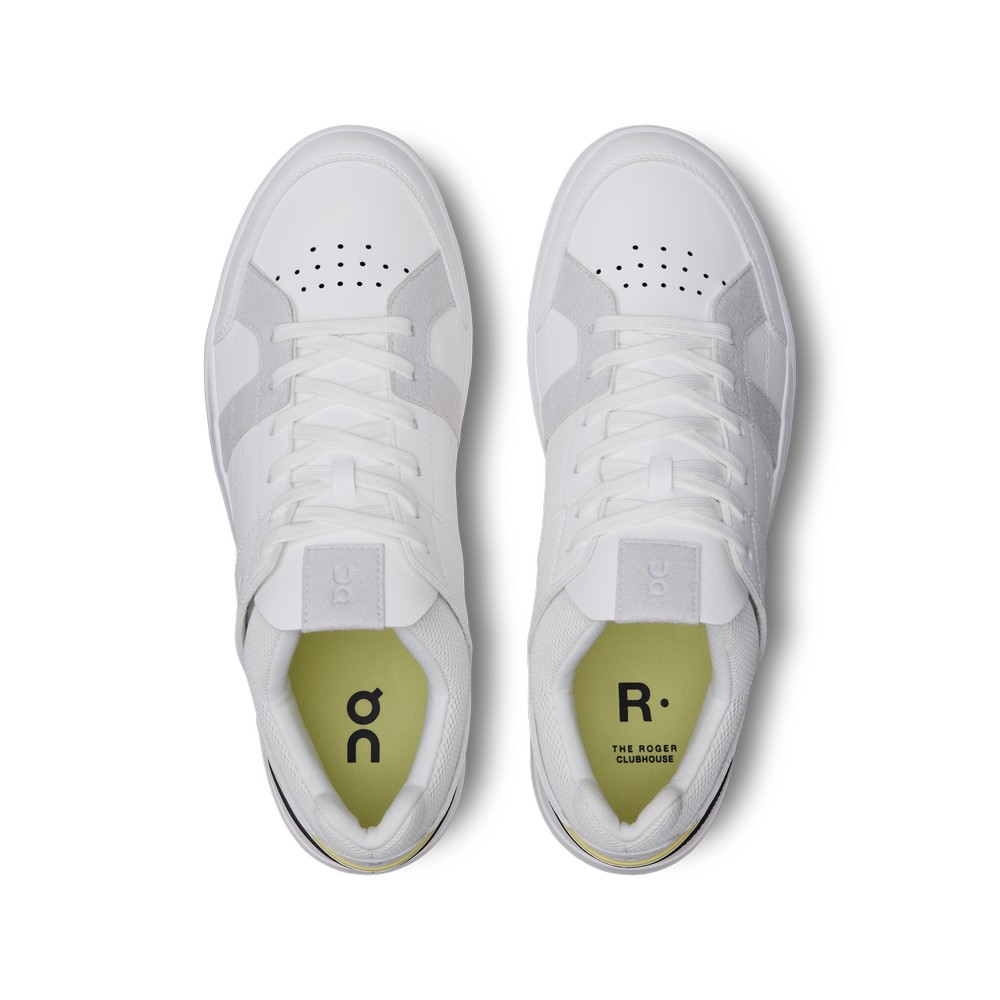 On |Men QC THE ROGER Clubhouse Lifestyle Shoes White / Acacia | BW49-M5DO