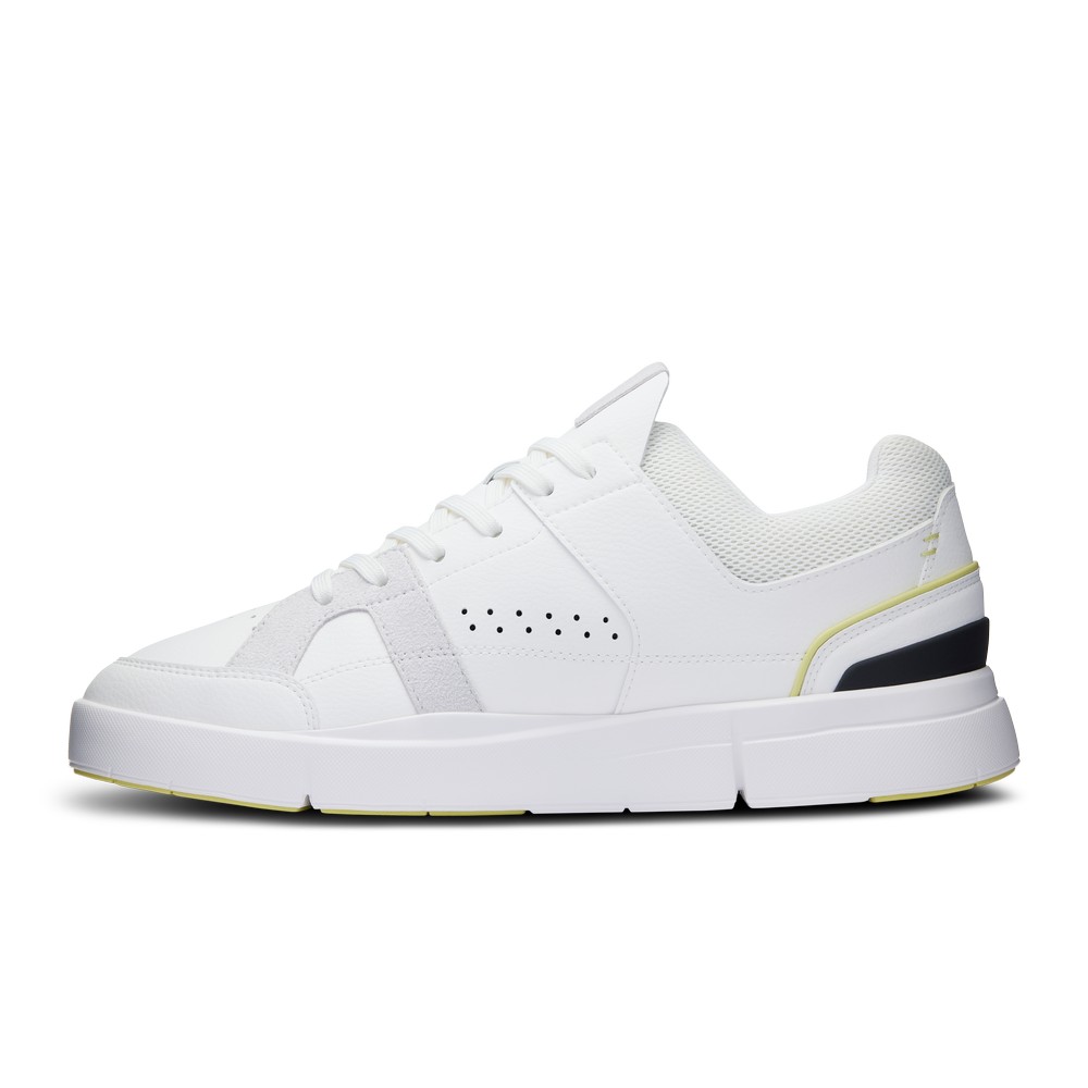 On |Men QC THE ROGER Clubhouse Lifestyle Shoes White / Acacia | BW49-M5DO