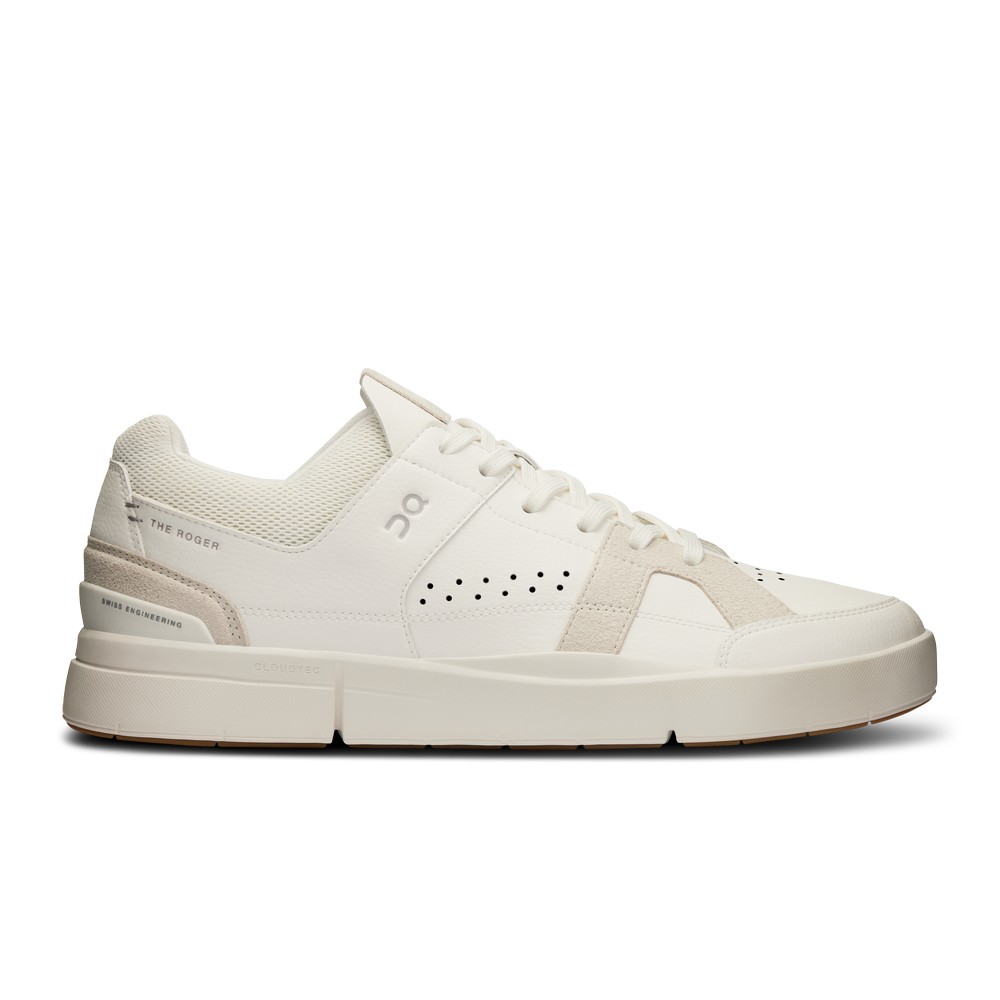 On |Men QC THE ROGER Clubhouse Lifestyle Shoes White / Sand | CN03-W2CM