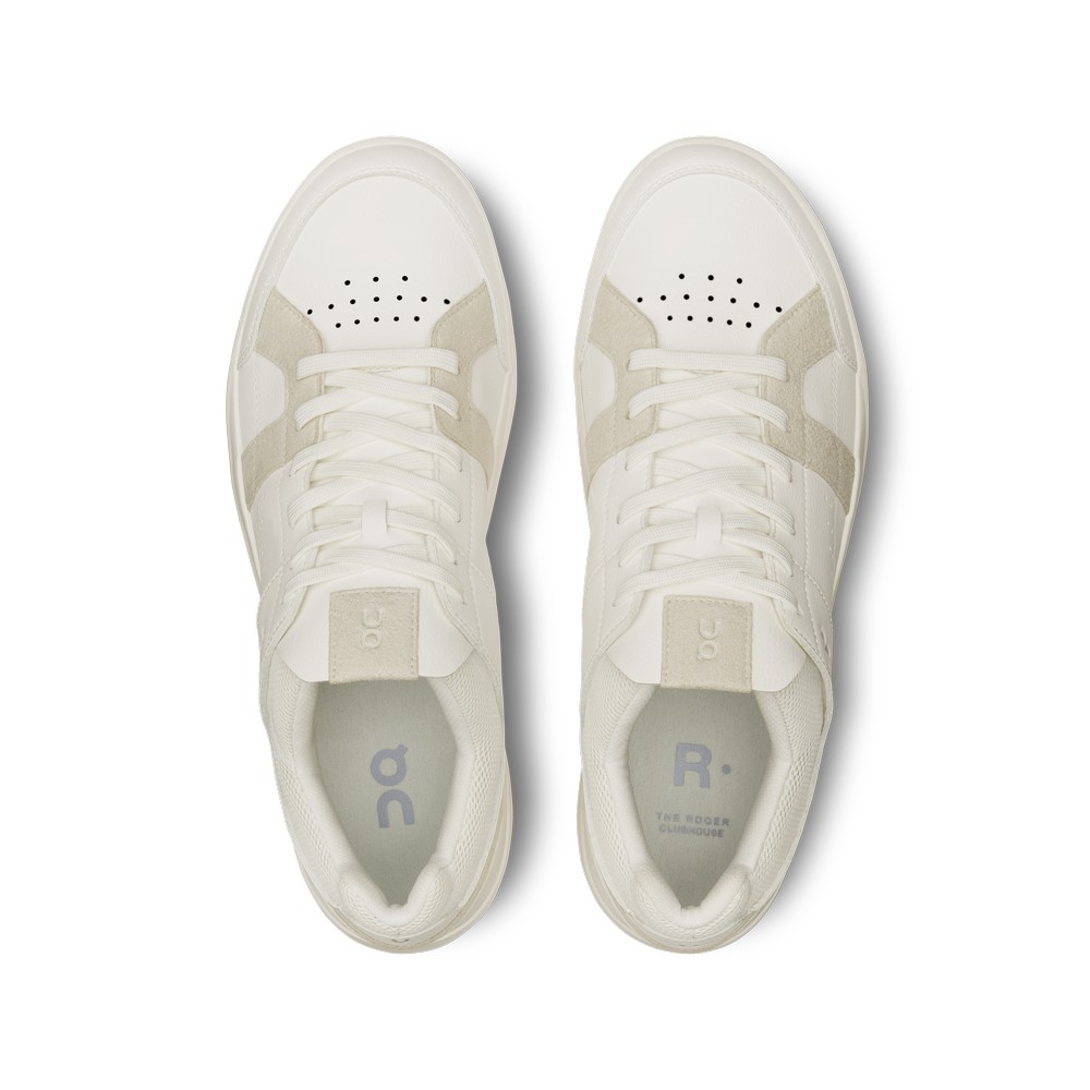 On |Men QC THE ROGER Clubhouse Lifestyle Shoes White / Sand | CN03-W2CM