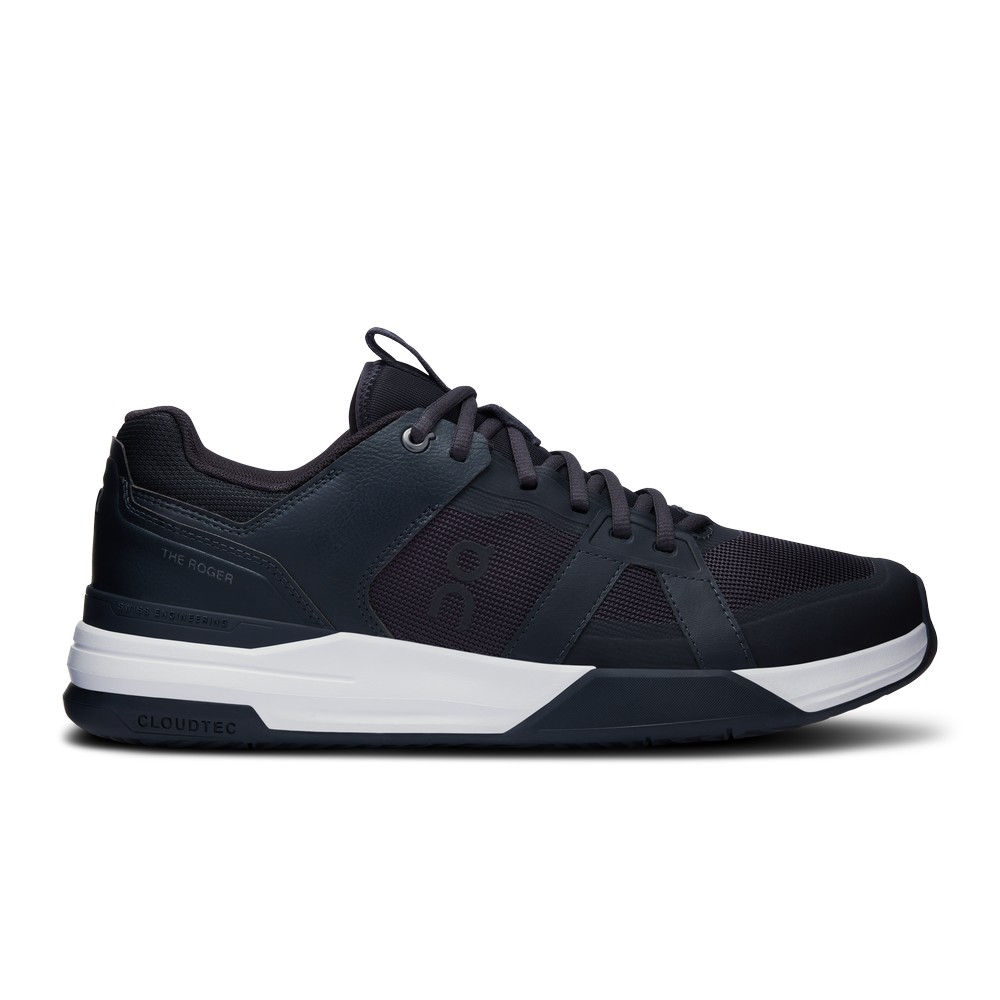 On |Men QC THE ROGER Clubhouse Pro Tennis shoes Black / White | NL89-R2NB