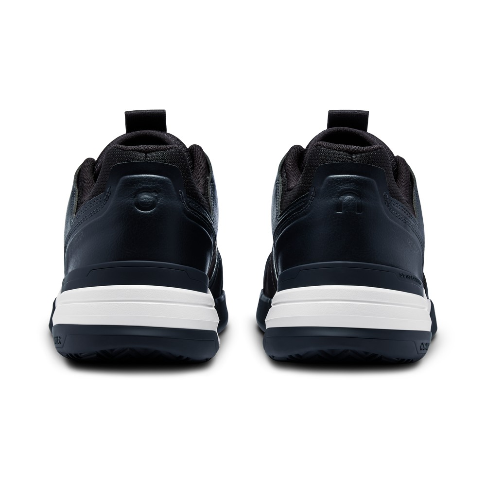 On |Men QC THE ROGER Clubhouse Pro Tennis shoes Black / White | NL89-R2NB