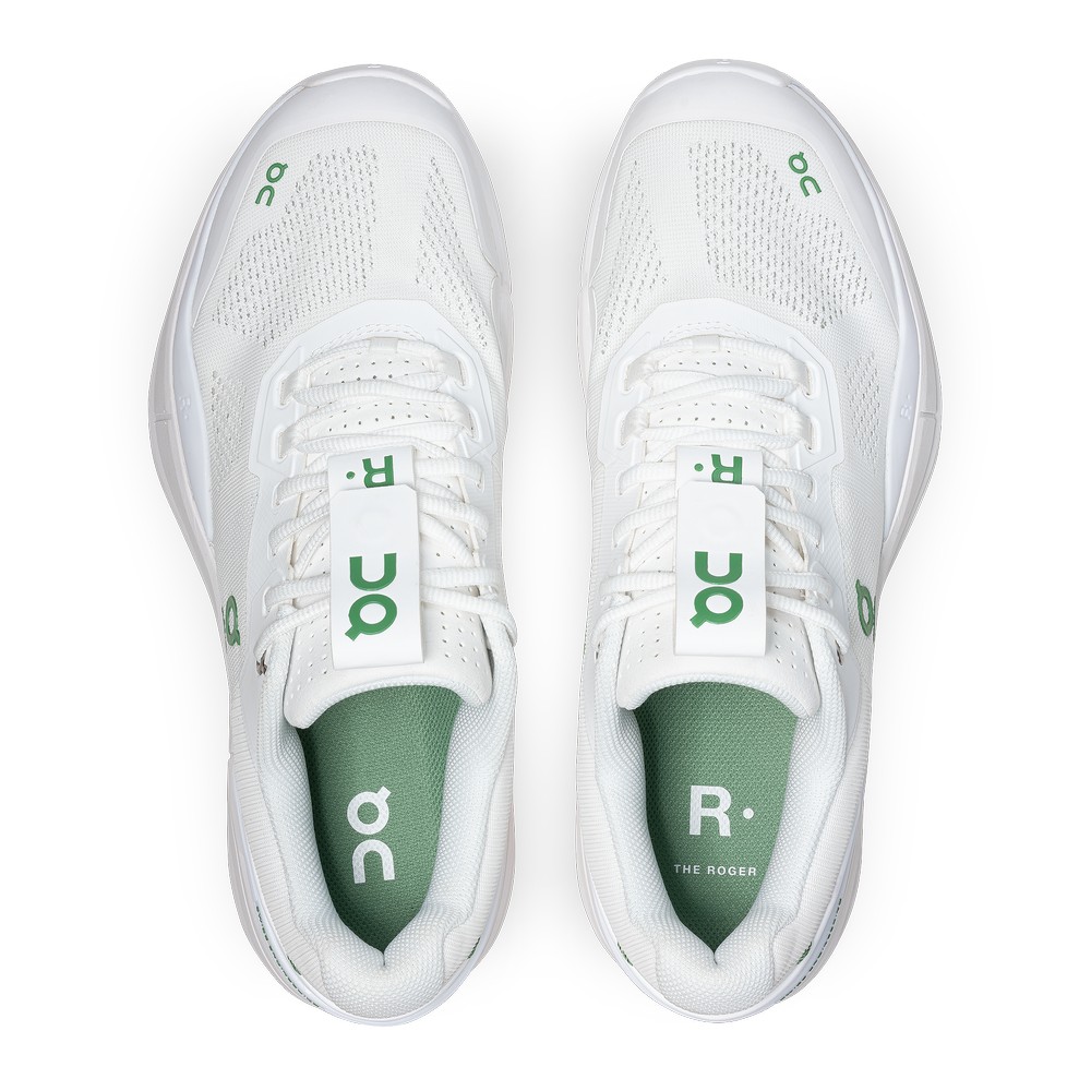 On |Men QC THE ROGER Pro Tennis shoes White / Green | WO95-V8UU