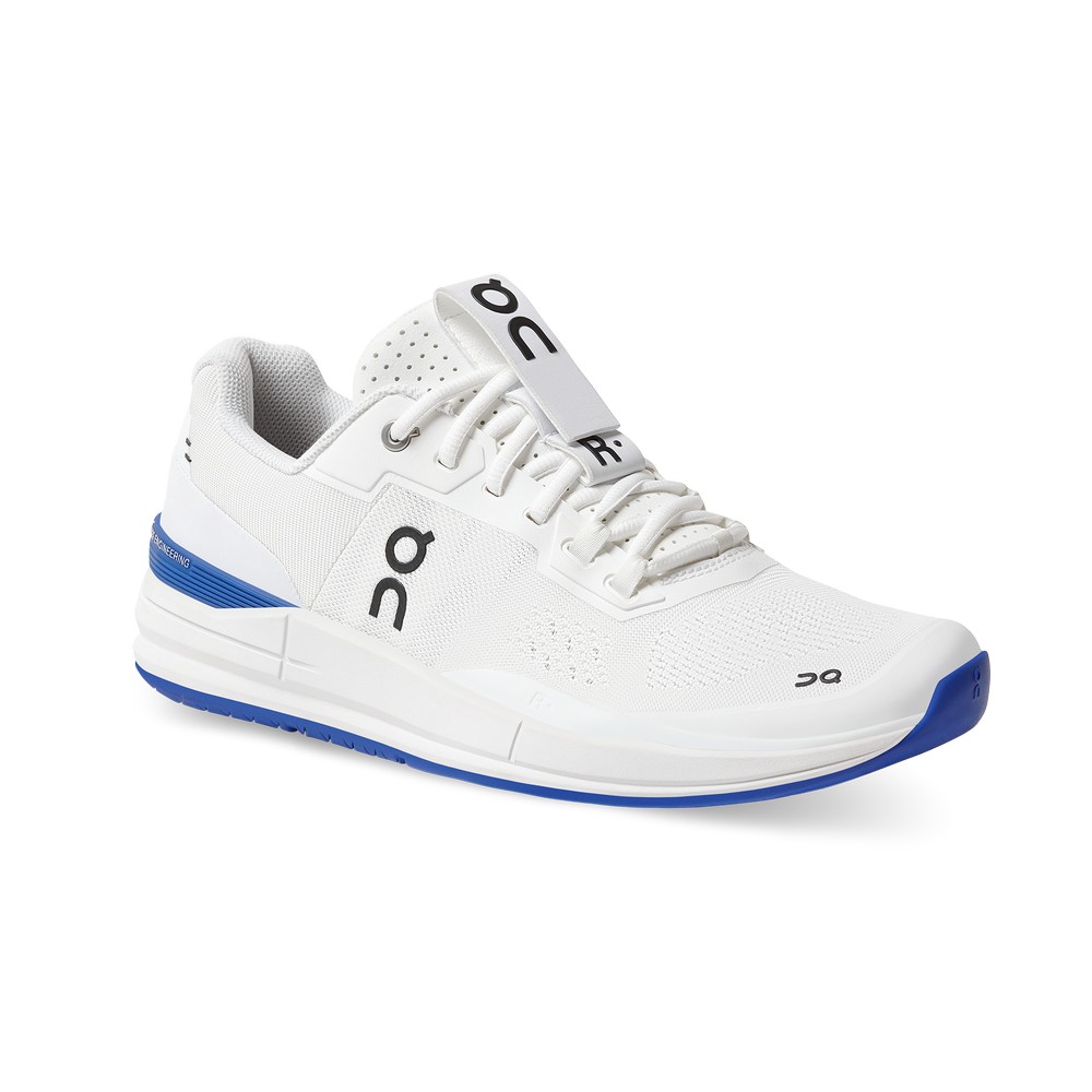 On |Men QC THE ROGER Pro Tennis shoes White / Indigo | UE98-Y2QR