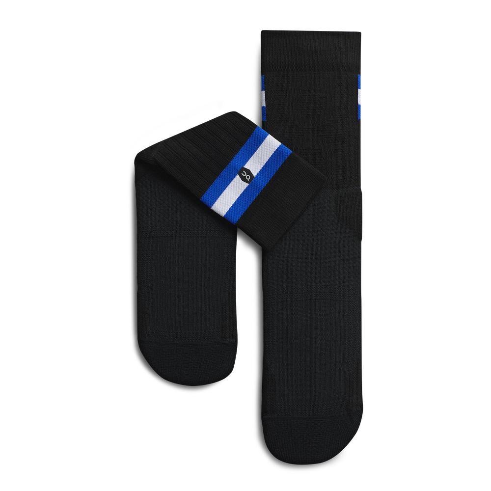 On |Men QC Tennis Sock Socks Black | Indigo | HR93-V2PU